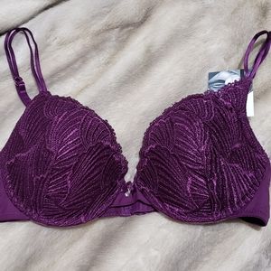 Jaclyn Purple Push Up Bra